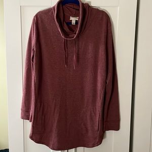 Maroon cowl neck tunic